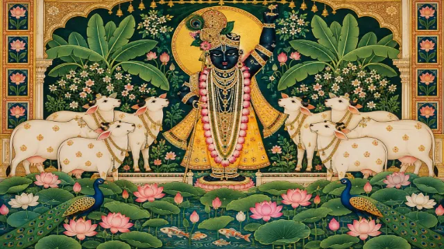 Pichhwai Painting of Shrinathji inspired by Nathdwara art